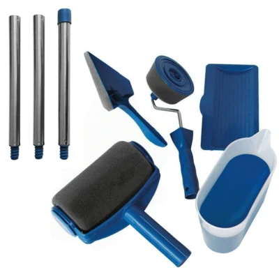 SET 6 rulli per pittura in spugna per uso domestico con manico regolabile