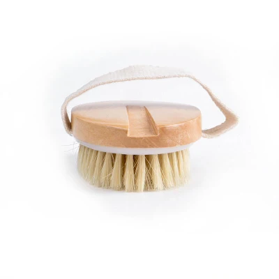 Lunga curva Removable maniglia sostituita Boar Bamboo doccia ovale bagno Spazzole da bagno