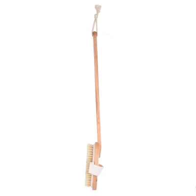 Lunga curva Removable maniglia sostituita Boar Bamboo doccia ovale bagno Spazzole da bagno