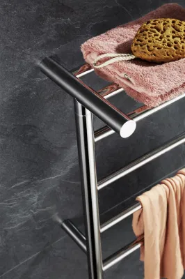 Porta asciugamani riscaldato, scaldasciugamani elettrico in acciaio inox montato a parete per il bagno