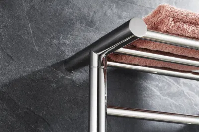 Porta asciugamani riscaldato, scaldasciugamani elettrico in acciaio inox montato a parete per il bagno