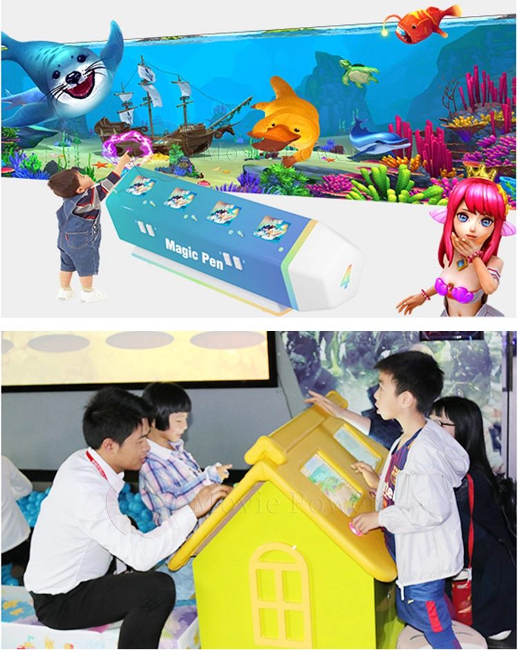 Theme Park Equipment Children Interactive Projection System Painting Games