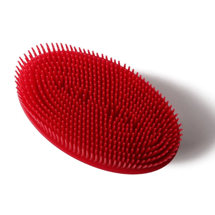 Ultra Soft Shower Body Back Cleaning Tool with Handle Long Hair Silicone Body Back Brush Sponge Bath Brushes