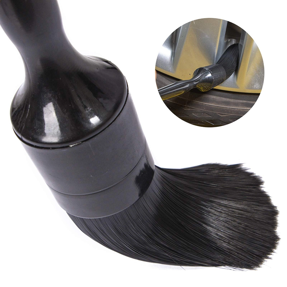 5 Pack Auto Black Detail Brushes Car Detailing Interior Auto Brushes for Car Screen Clean Brush