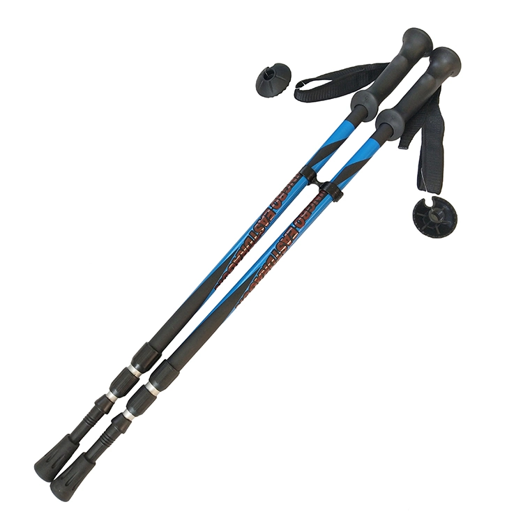 Slim Trekking Poles, Aeronautical Aluminium 7075, Customizable with Foam Grip Sticks Ski Winter Sports