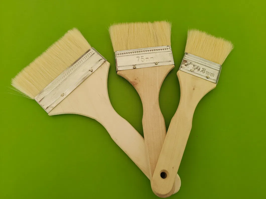 Pure Bristle Long Wooden Bent Handle Radiator Multi Angle Paint Brush