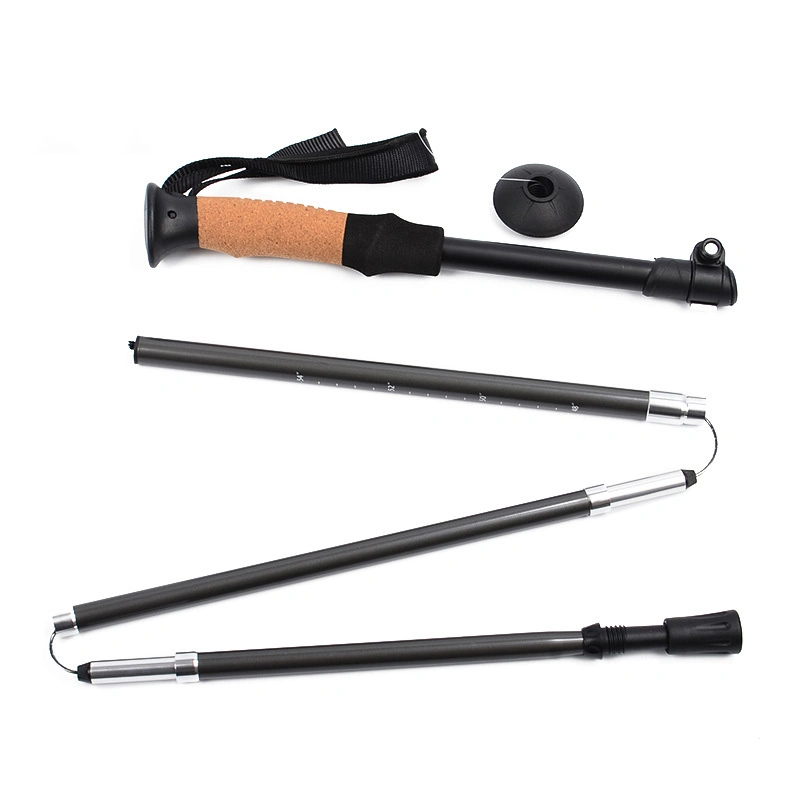 Foldable Ultralight Adjustable Aluminium Alloy Hiking Stick Trekking Pole Twist Lock Alpenstock