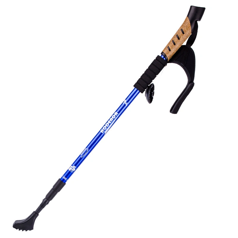 Hybrid Nordic Walking Poles Women Men Ultralight Cork Grip Green Aluminum Pole Hiking Stick