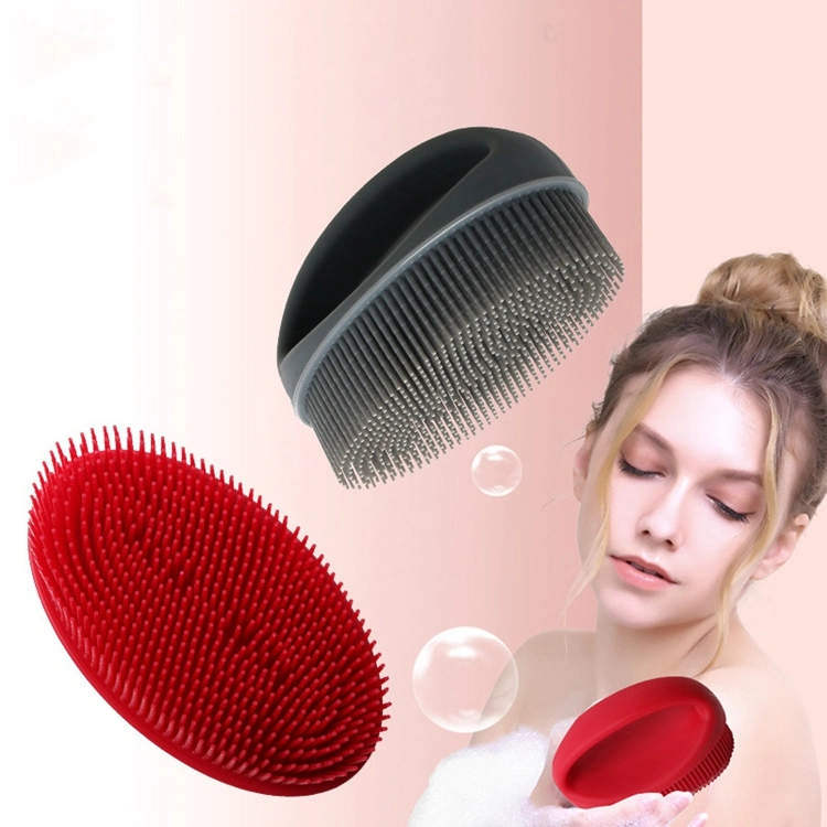 Ultra Soft Shower Body Back Cleaning Tool with Handle Long Hair Silicone Body Back Brush Sponge Bath Brushes